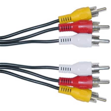 CABLE WHOLESALE CableWholesale 10R1-03125 RCA Audio  Video Cable  3 RCA Male  25 foot 10R1-03125